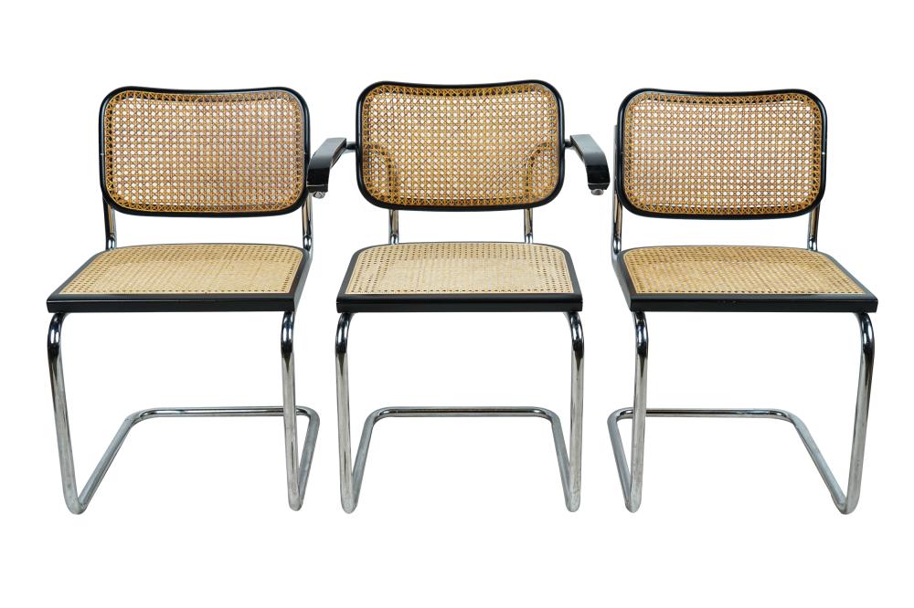 Appraisal: AFTER MARCEL BREUER EIGHT 'CESCA' CHAIRSwith Breuer Chair Company label