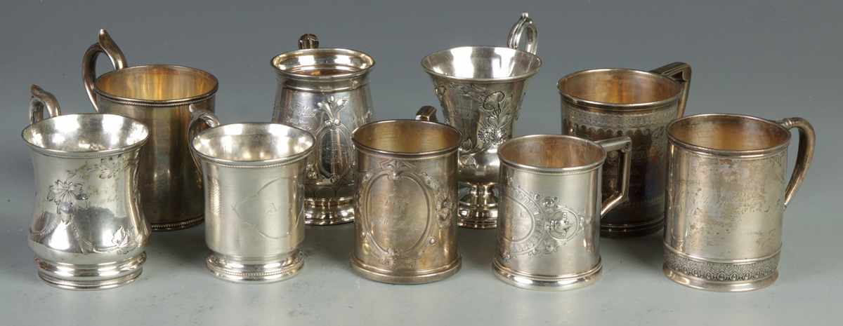 Appraisal: Group of Silver Children's Cups Group of Silver Children's Cups