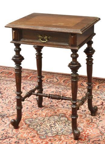 Appraisal: Continental carved oak side table th c with rectangular top