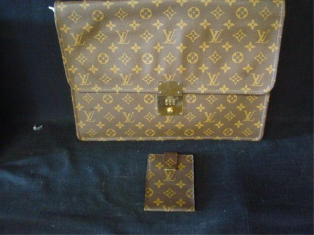 Appraisal: Louis Vuitton Vintage Brief Case and Wallet From an East