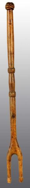 Appraisal: Folk Art Wooden Laundry Bride Stick Description th century Two