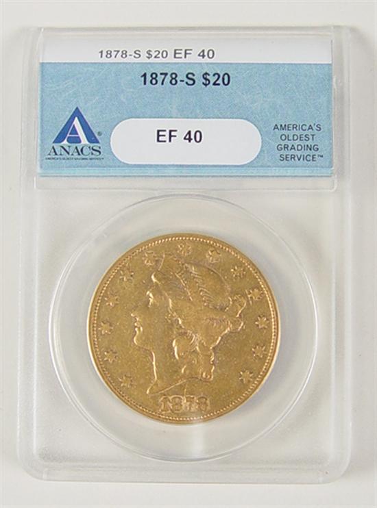 Appraisal: -S Liberty Head Gold Coin Anacs graded and certified XF