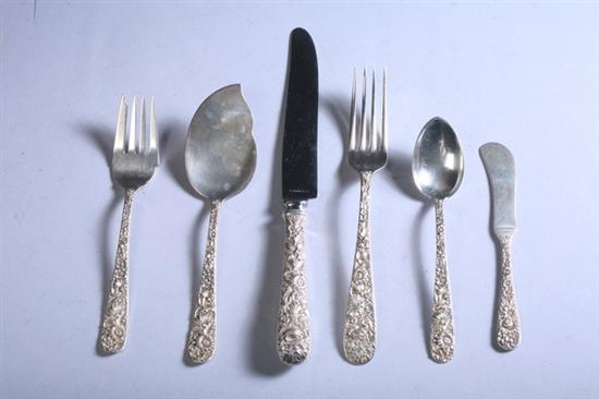 Appraisal: -PIECE S KIRK SON STERLING SILVER FLATWARE SERVICE Repouss pattern