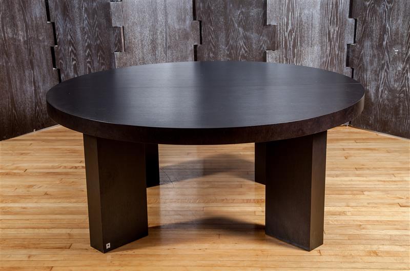 Appraisal: Extension Dining Table Armani Casa Ebonized wood with two leaves