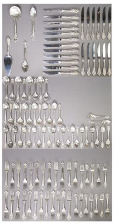 Appraisal: WALLACE GRANDE BAROQUE STERLING FLATWARE SET lot of American sterling