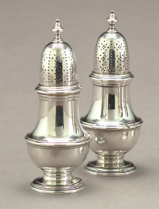 Appraisal: Pair of Tiffany and Company Sterling Silver Salt-and-Pepper Casters first