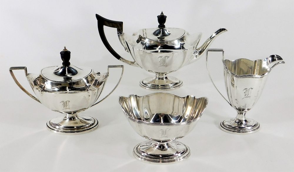 Appraisal: Bigelow Kennard Co Sterling Silver Tea Set Massachusetts th Century