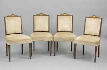 Appraisal: A Set Of Four French Side Chairs ca Early th