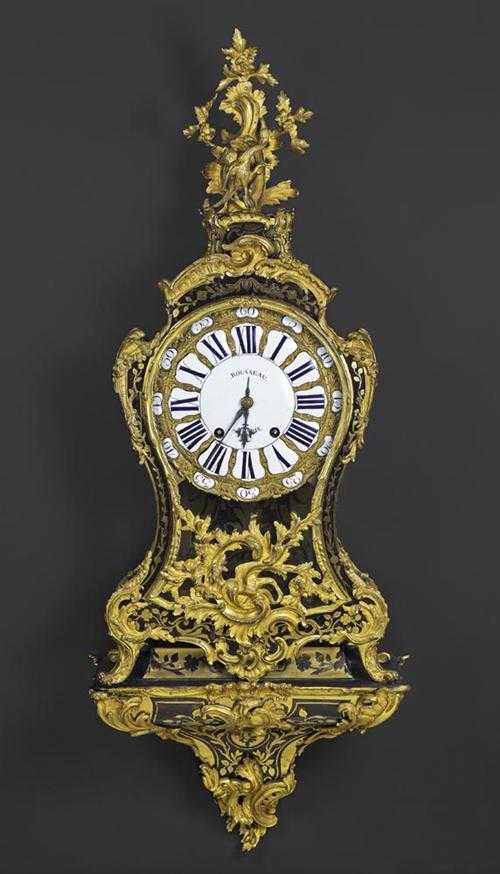 Appraisal: BOULLE CLOCK WITH PLINTH Louis XV the dial and movement