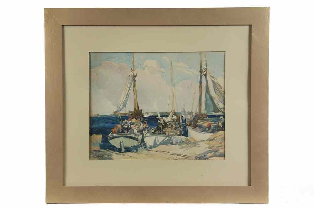 Appraisal: WATERCOLOR - 'Noon Day Nassau' by George Pearse Ennis NY