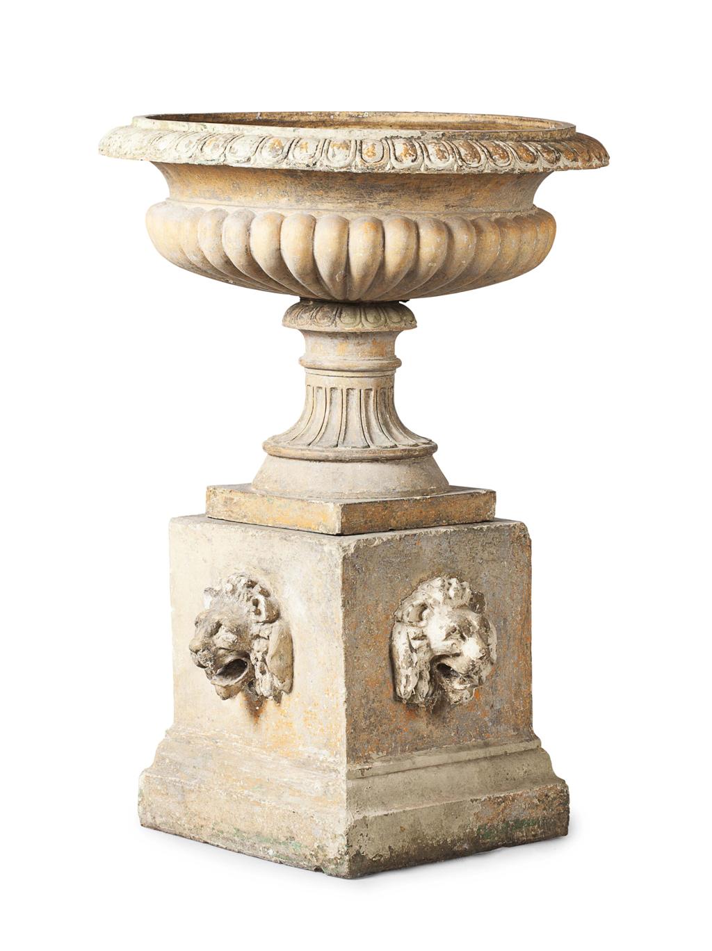 Appraisal: LARGE SCOTTISH FIRE-CLAY URN AND PEDESTAL BY LINDSAY ANDERSON MID