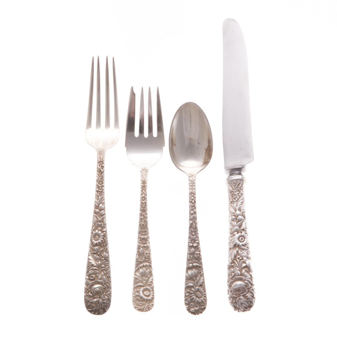 Appraisal: Kirk Repousse sterling flatware service for pieces comprising knives in