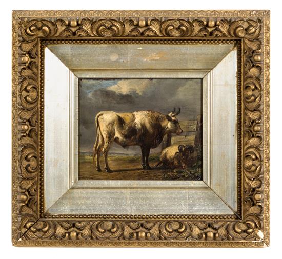 Appraisal: Sale Lot Artist Unknown th Century Barnyard Scene oil on