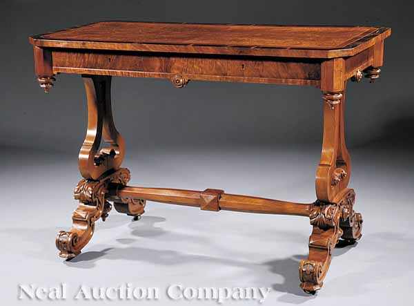 Appraisal: A Pair of William IV Satinwood Palissandre and Kingwood Library