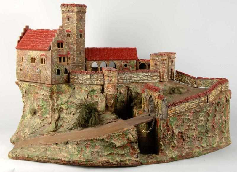 Appraisal: Plaster Paper Mache over Wood Medieval Castle Description German Circa