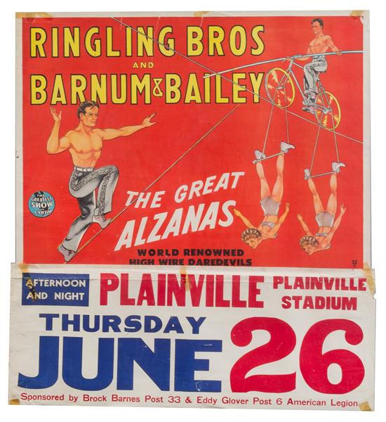 Appraisal: Sale Lot CIRCUS RINGLING BROTHERS AND BARNUM BAILEY Poster and