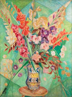 Appraisal: MARIE VOROBIOFF MAREVNA RUSSIAN - Bouquet of Gladioluses oil and