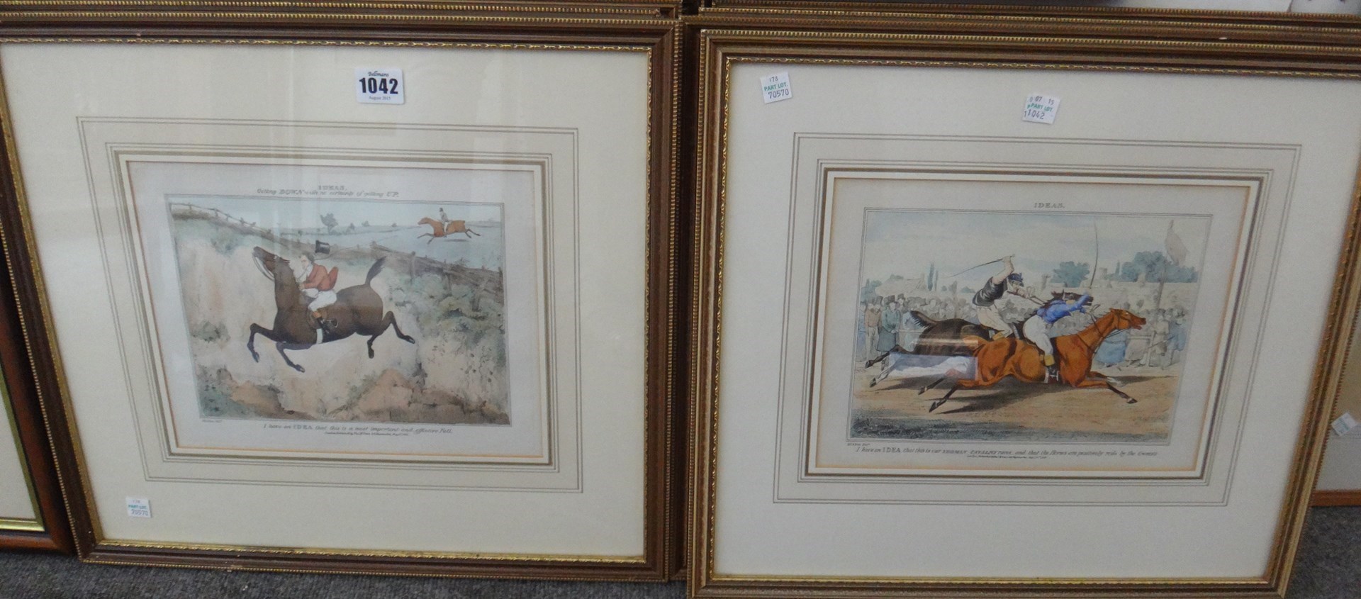 Appraisal: After Henry Alken 'Ideas' a group of eight lithographs with