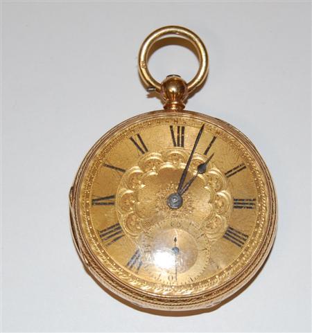 Appraisal: An ct gold open faced pocket watch the case with