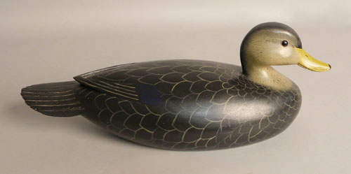 Appraisal: Black duck decoy signed W Bradford l