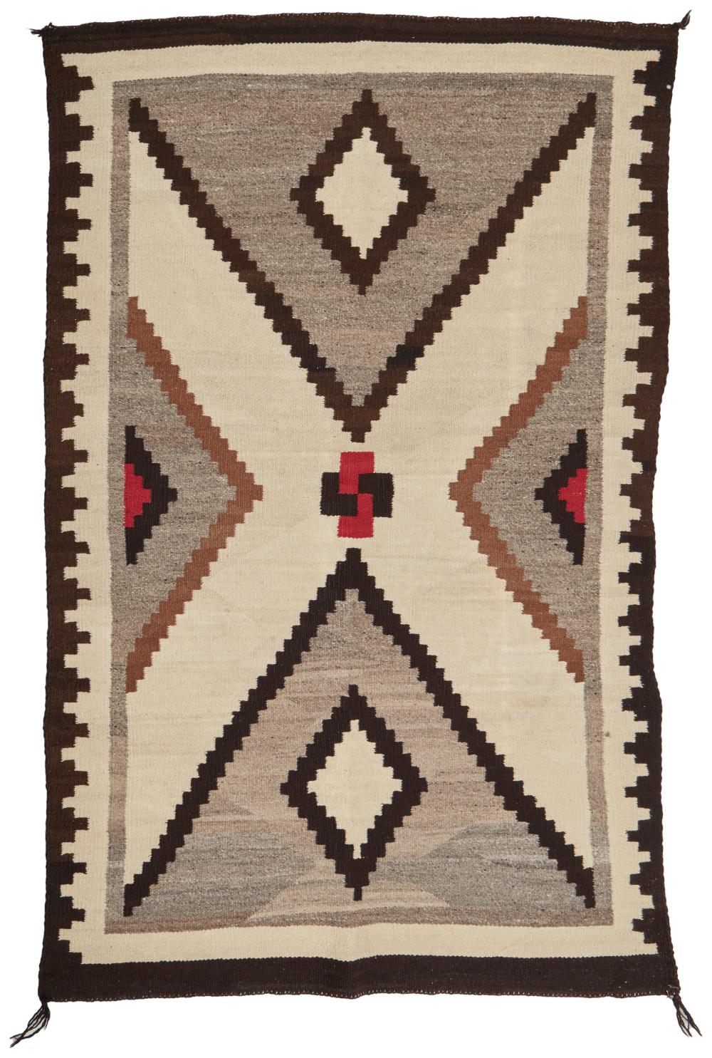 Appraisal: A Navajo Regional rug First-quarter th Century Woven in cream