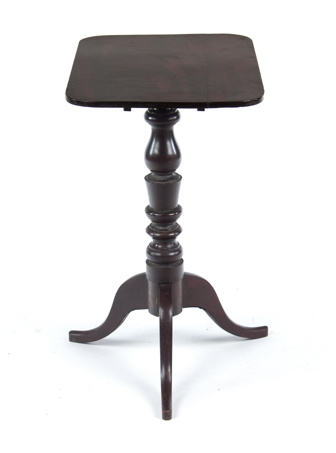 Appraisal: Federal mahogany tilt-top candlestand Massachusetts early th century rectangular tilt