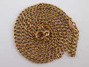 Appraisal: An antique carat gold necklace chain each link hallmarked for