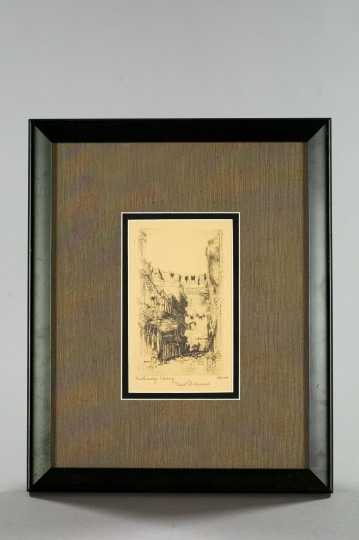 Appraisal: Waldo Pierce American - Exchange Alley New Orleans etching sight