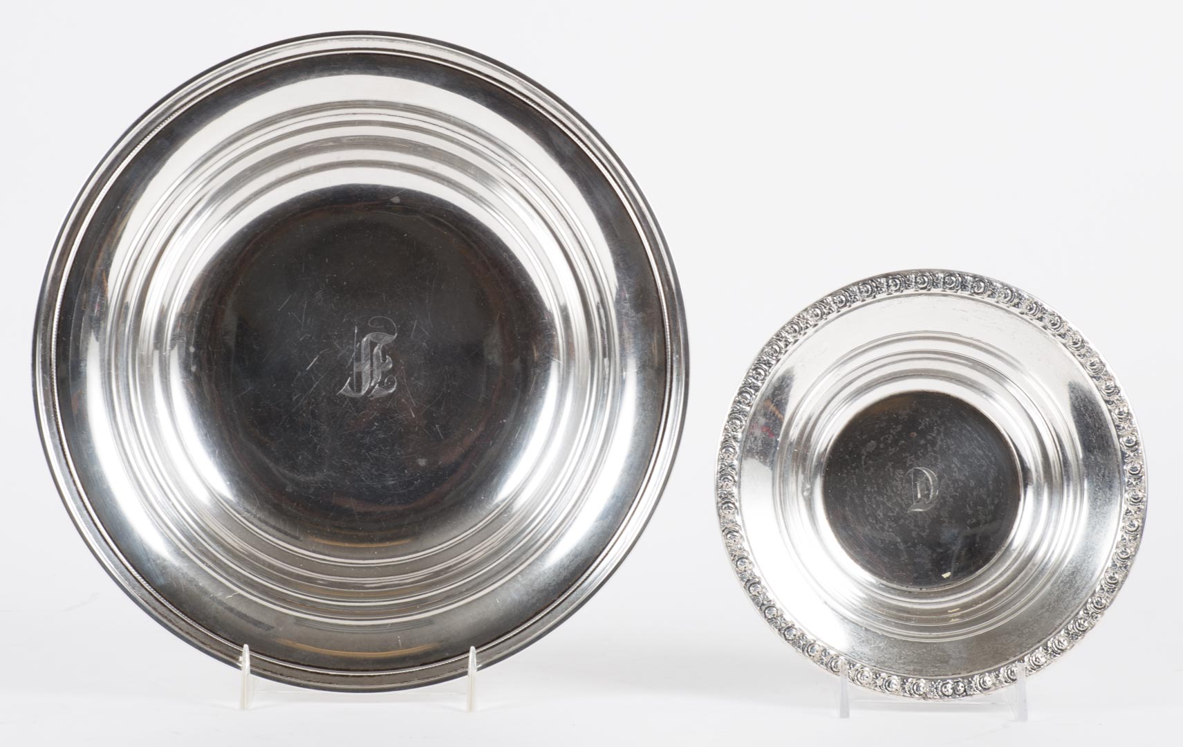 Appraisal: American sterling silver bowls two bowls - in Diam and