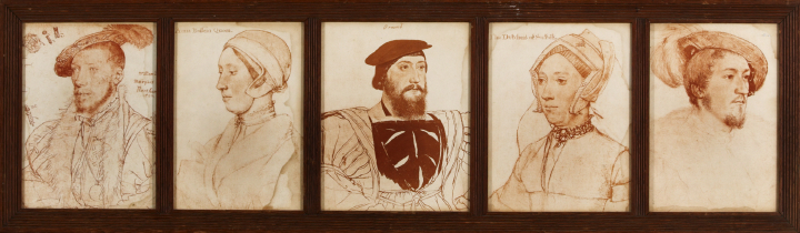 Appraisal: After Hans Holbein the Younger - Two sets of framed