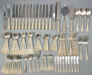 Appraisal: S Kirk Son Repousse flatware pcs Large and extensive collection