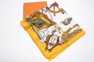 Appraisal: Hermes Scarf Bateau a Vapeur de Jouffroy dAbbans Designed by