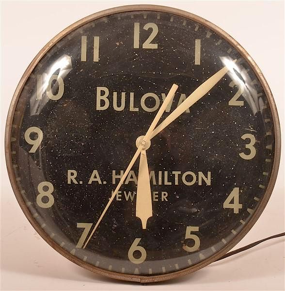 Appraisal: Bulova R A Hamilton Jeweler Wall Clock Bulova R A