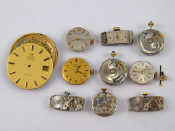 Appraisal: A mixed lot of watch movements including Omega Ebel Baume