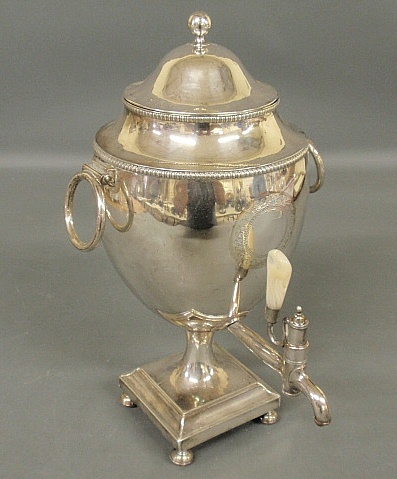 Appraisal: - Silverplate hot water urn h -