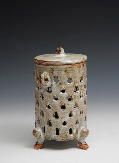 Appraisal: William Marshall British - Jar and coverperforated sides and on