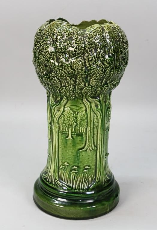 Appraisal: Brush McCoy woodland pottery vase Inscribed Cusick along the rim