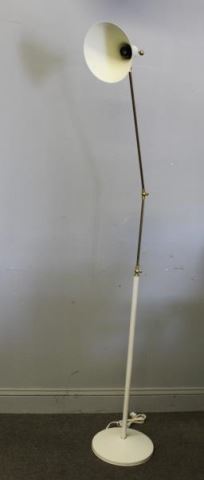 Appraisal: Midcentury Lightolier Adjustable Floor Lamp Brass arm with hinges white