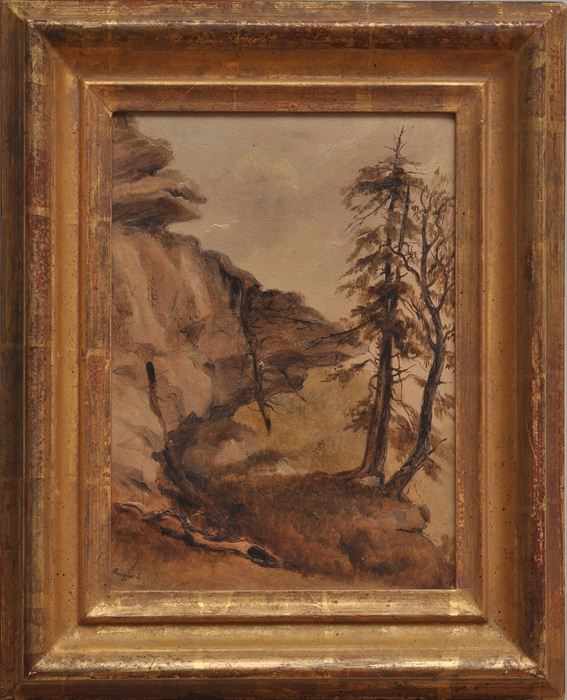 Appraisal: ATTRIBUTED TO RUSSELL SMITH - PENNYPACK CREEK Oil on paper