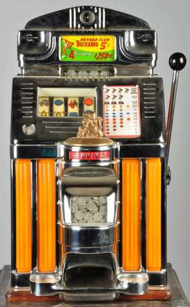 Appraisal: -Reel Jennings Nevada Club Buckaroo Machine Description With yellow plastic