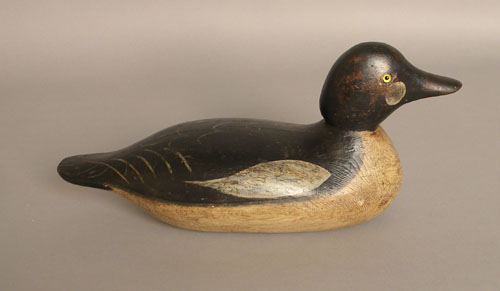 Appraisal: Goldeneye duck decoy early th c attributed to Mason l