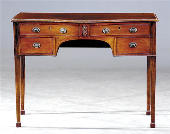 Appraisal: George III style mahogany serpentine dressing table first half th