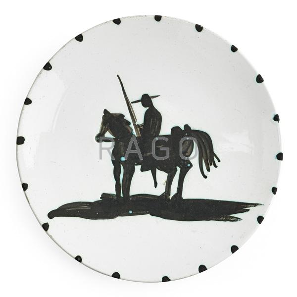 Appraisal: PABLO PICASSO MADOURA Plate Picador Condition Report A few minor