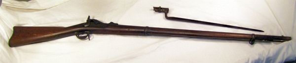 Appraisal: U S Springfield Trapdoor Rifle - Model With bayonet Pitted