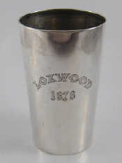 Appraisal: A Victorian silver beaker of plain tapering form by Lias