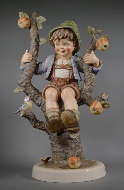 Appraisal: Jumbo Hummel Apple Tree Boy Signed and dated by Gerhard