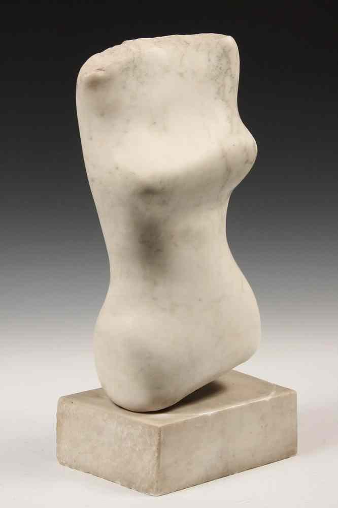 Appraisal: MARBLE SCULPTURE - Modernist Marble Sculpture of a Female Bust