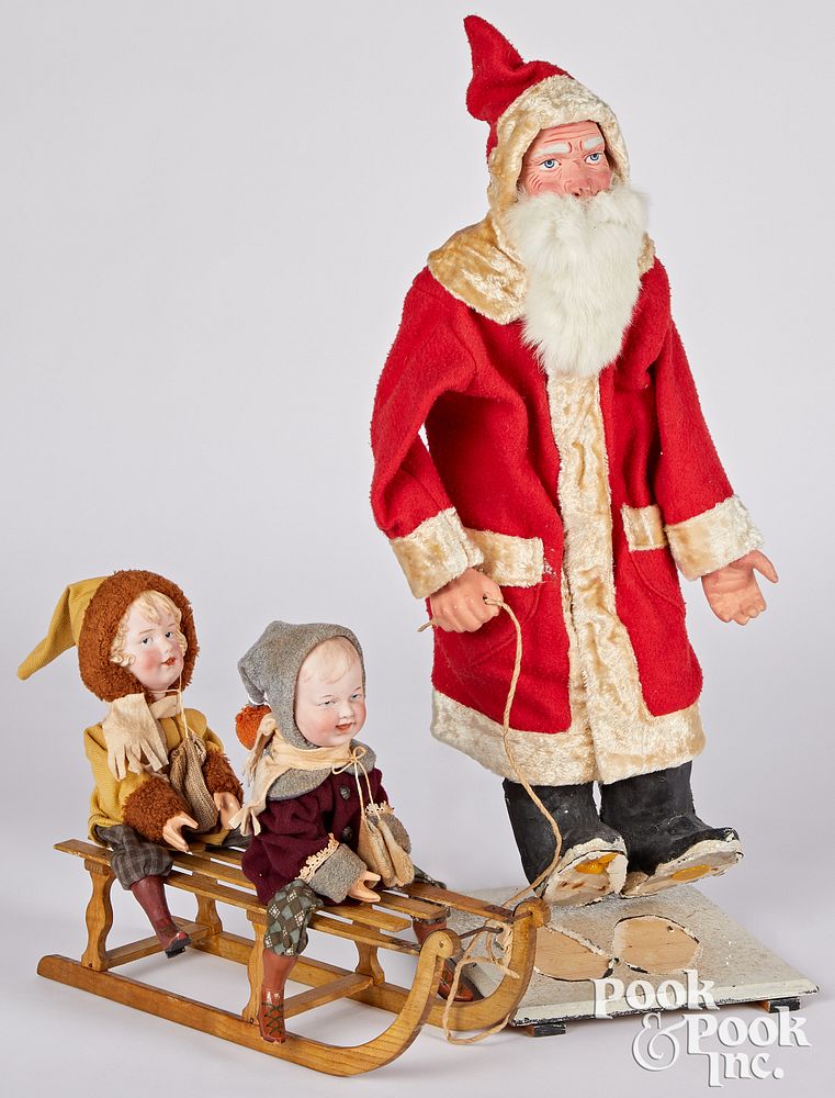 Appraisal: German composition Father Christmas Santa Claus German composition Father Christmas