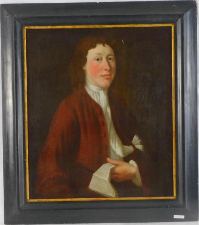 Appraisal: TH CENTURY PORTRAIT OF A YOUNG GENTLEMAN probably English in