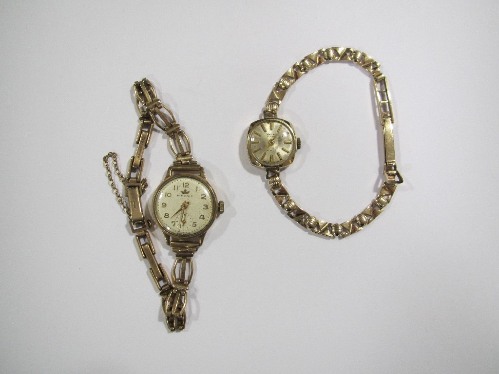 Appraisal: A ladies ct gold Marvin wrist watch and a Valex